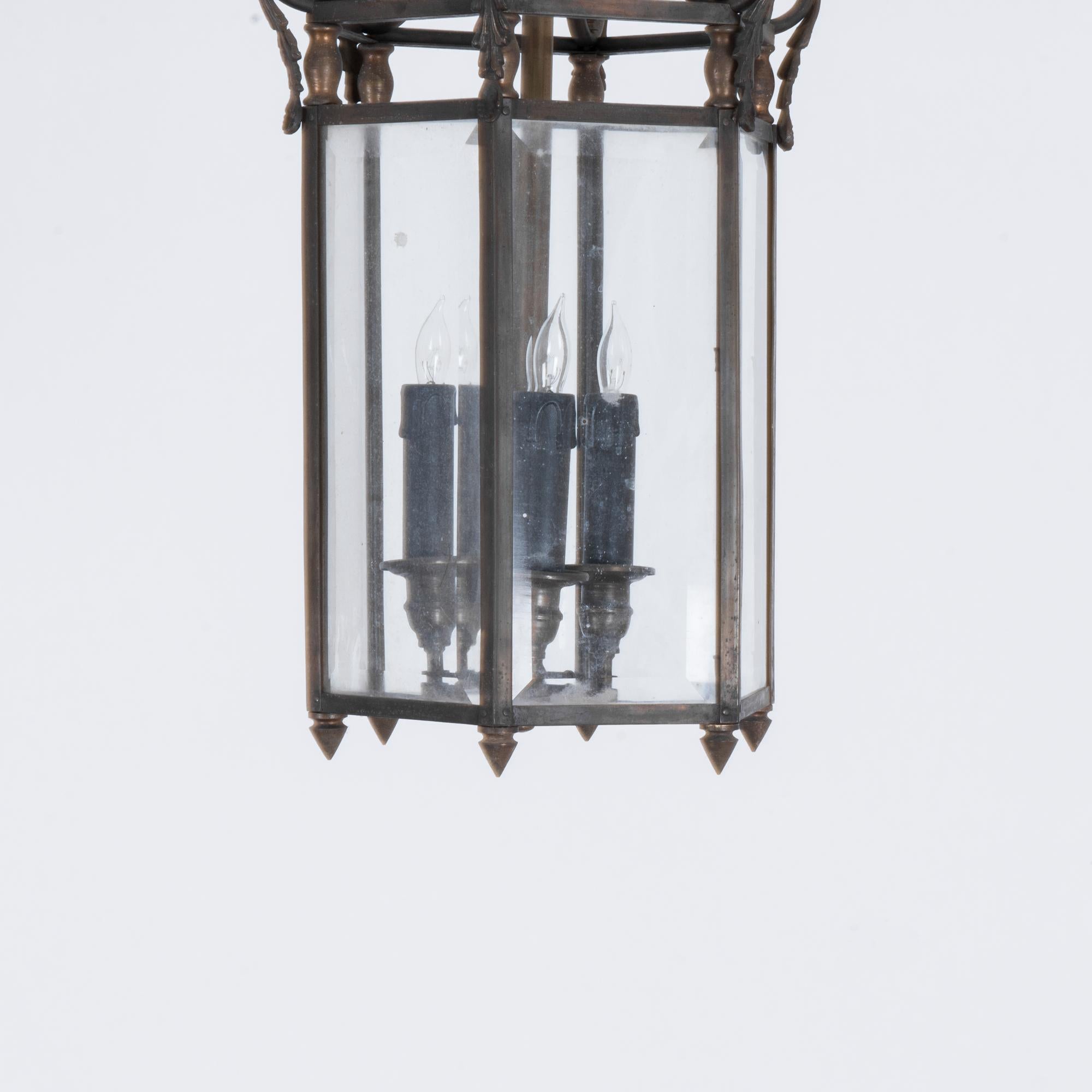 French Provincial 1920s French Metal Lantern