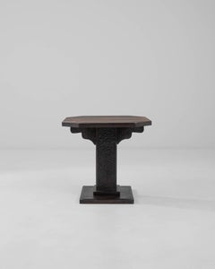 1920s French Metal Table with Wooden Top