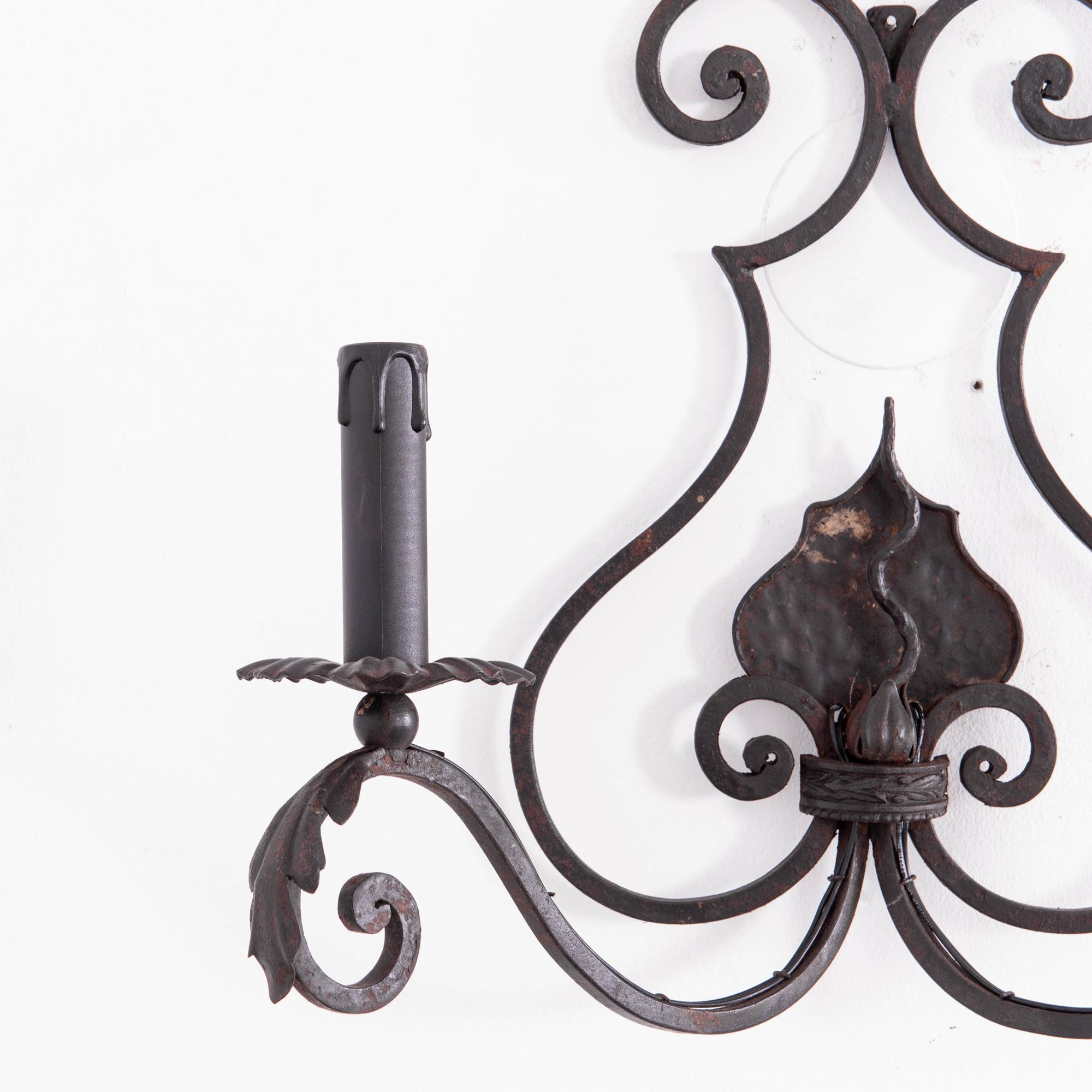 20th Century 1920s French Metal Wall Sconce