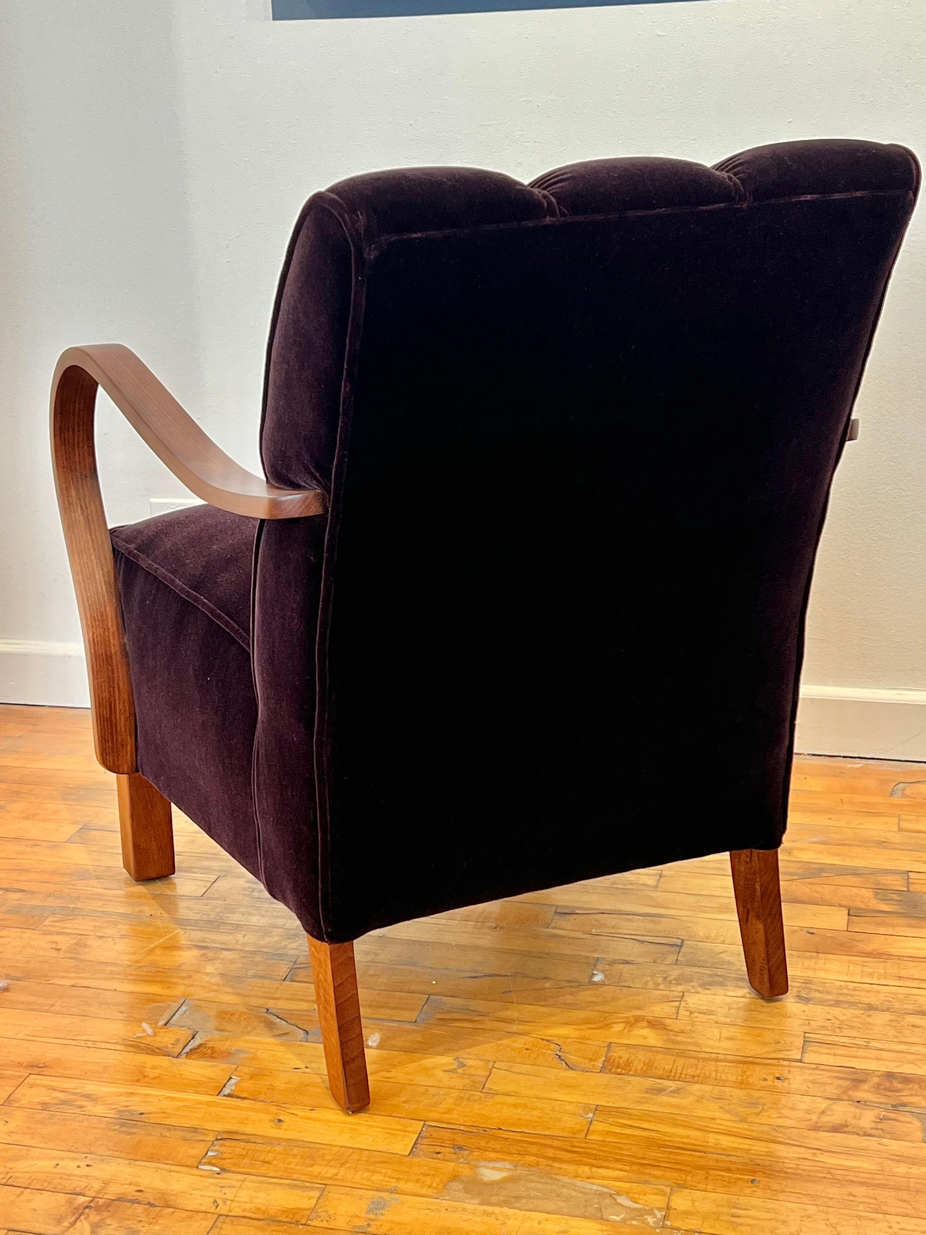 1920’s French Mohair Lounge Chairs For Sale 2