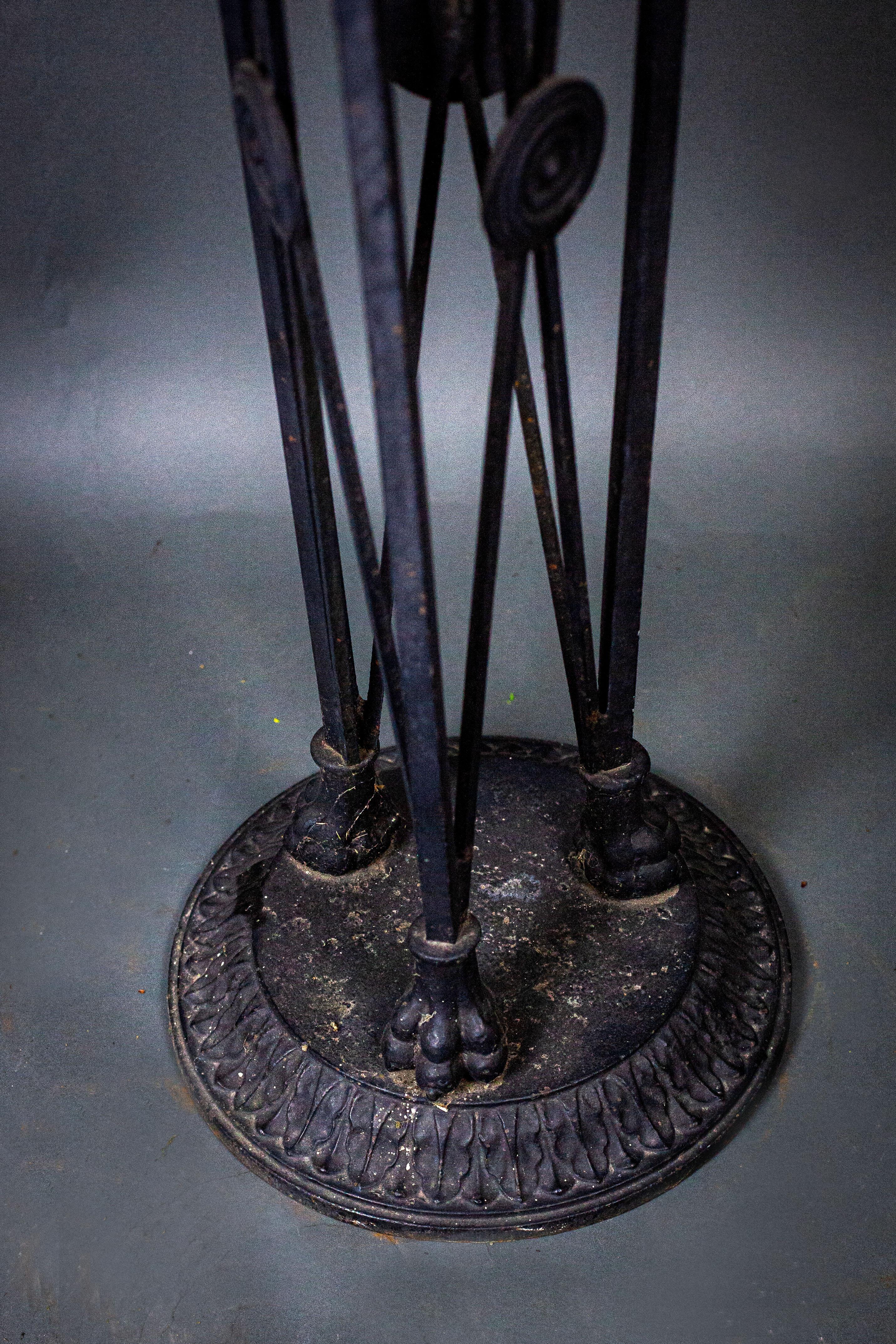 20th Century 1920s French Neo Classical Plant Stand with Lion Cartouches