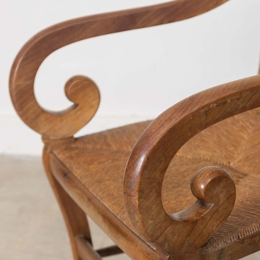 1920er Jahre Französisch OAK und geflochtenen Stuhl im Angebot 4