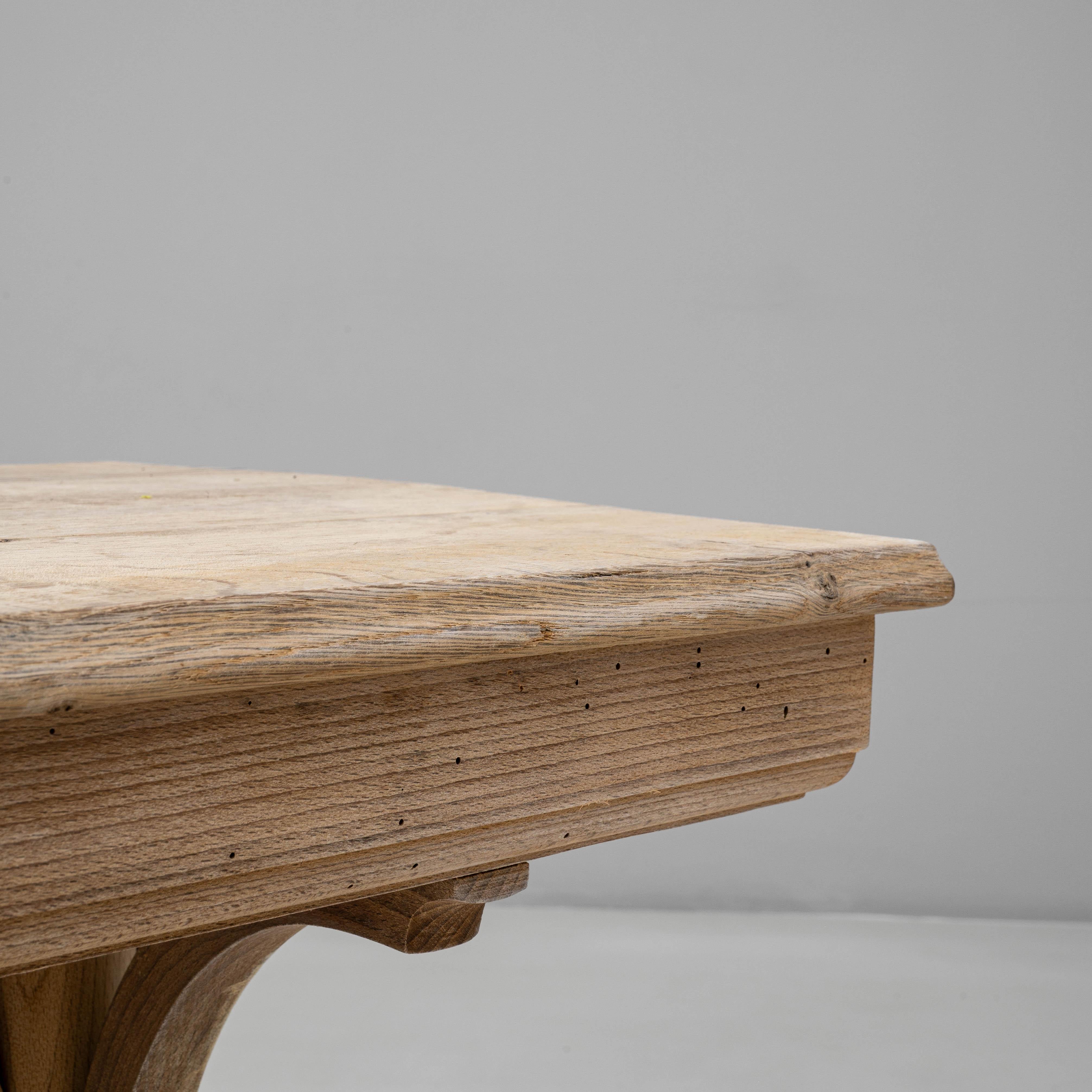 1920s French Oak Bistro Table For Sale 7