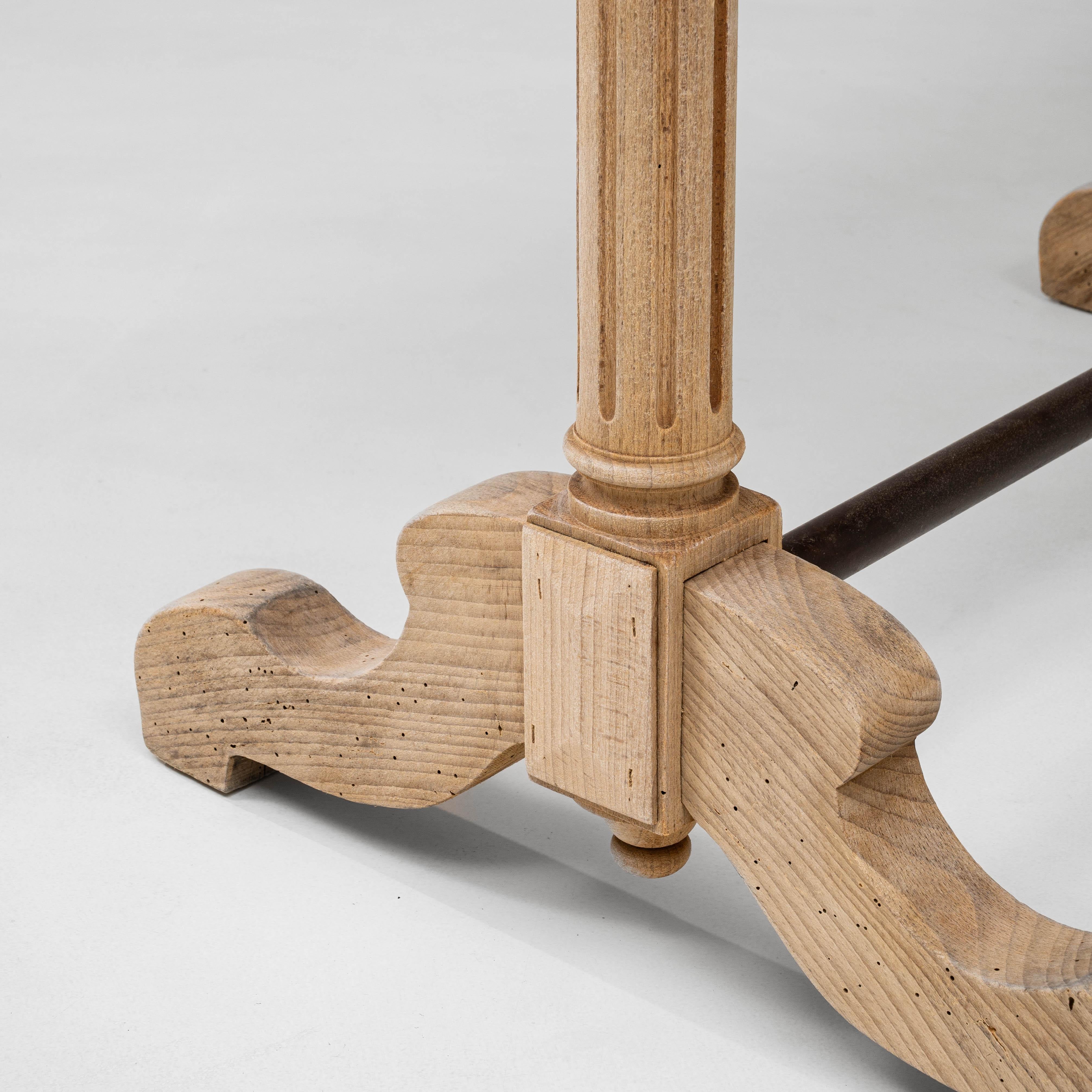 1920s French Oak Bistro Table For Sale 8