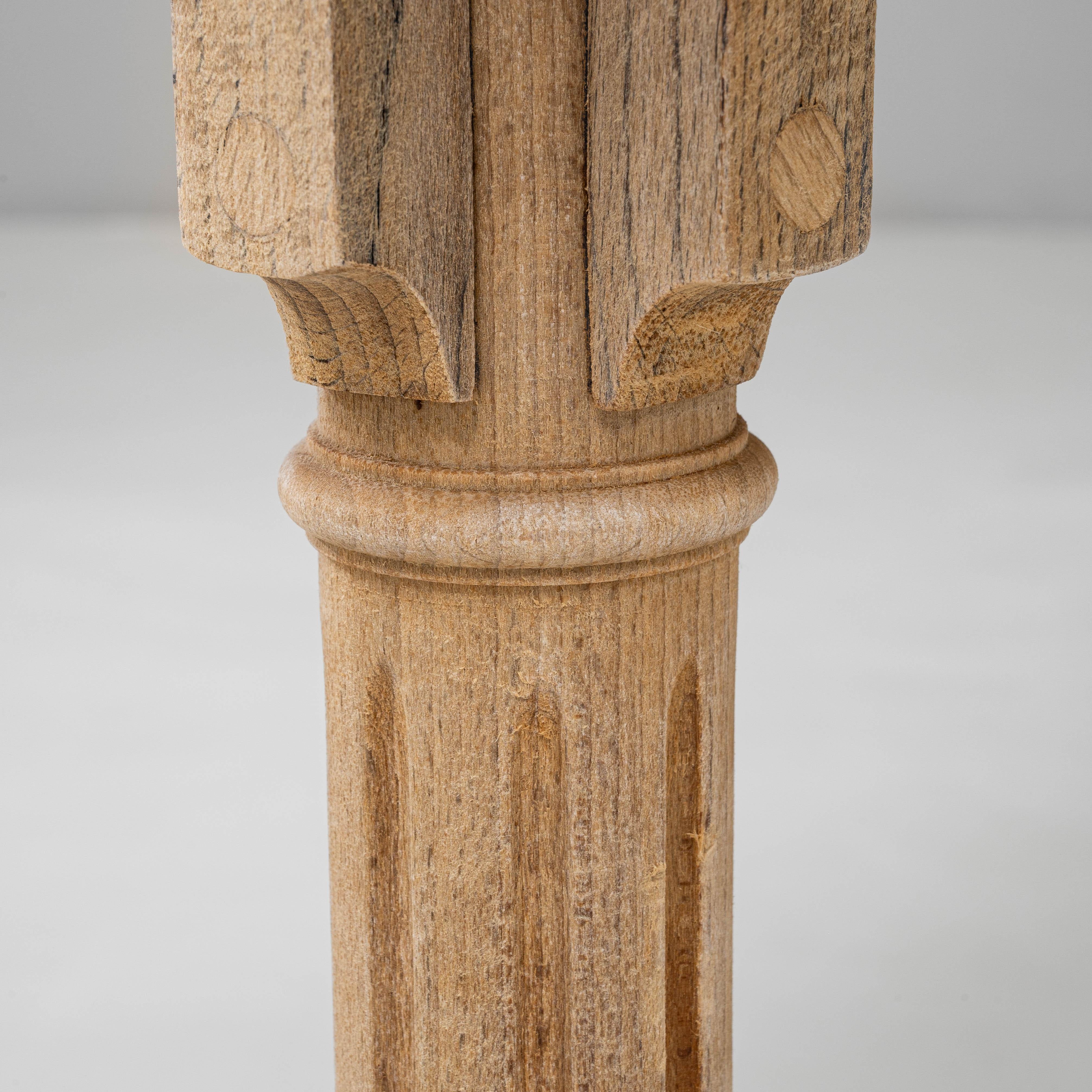 1920s French Oak Bistro Table For Sale 9