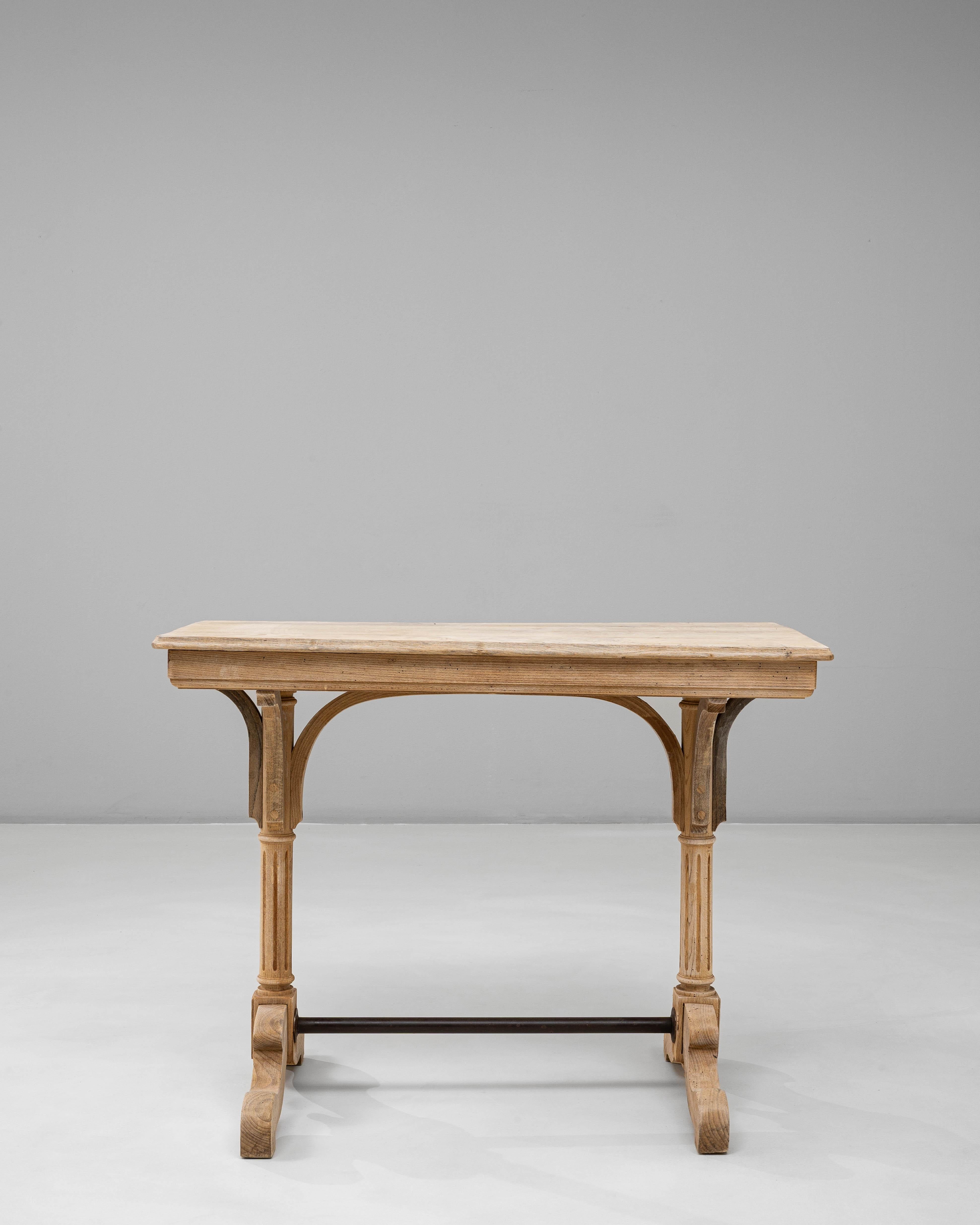 20th Century 1920s French Oak Bistro Table For Sale