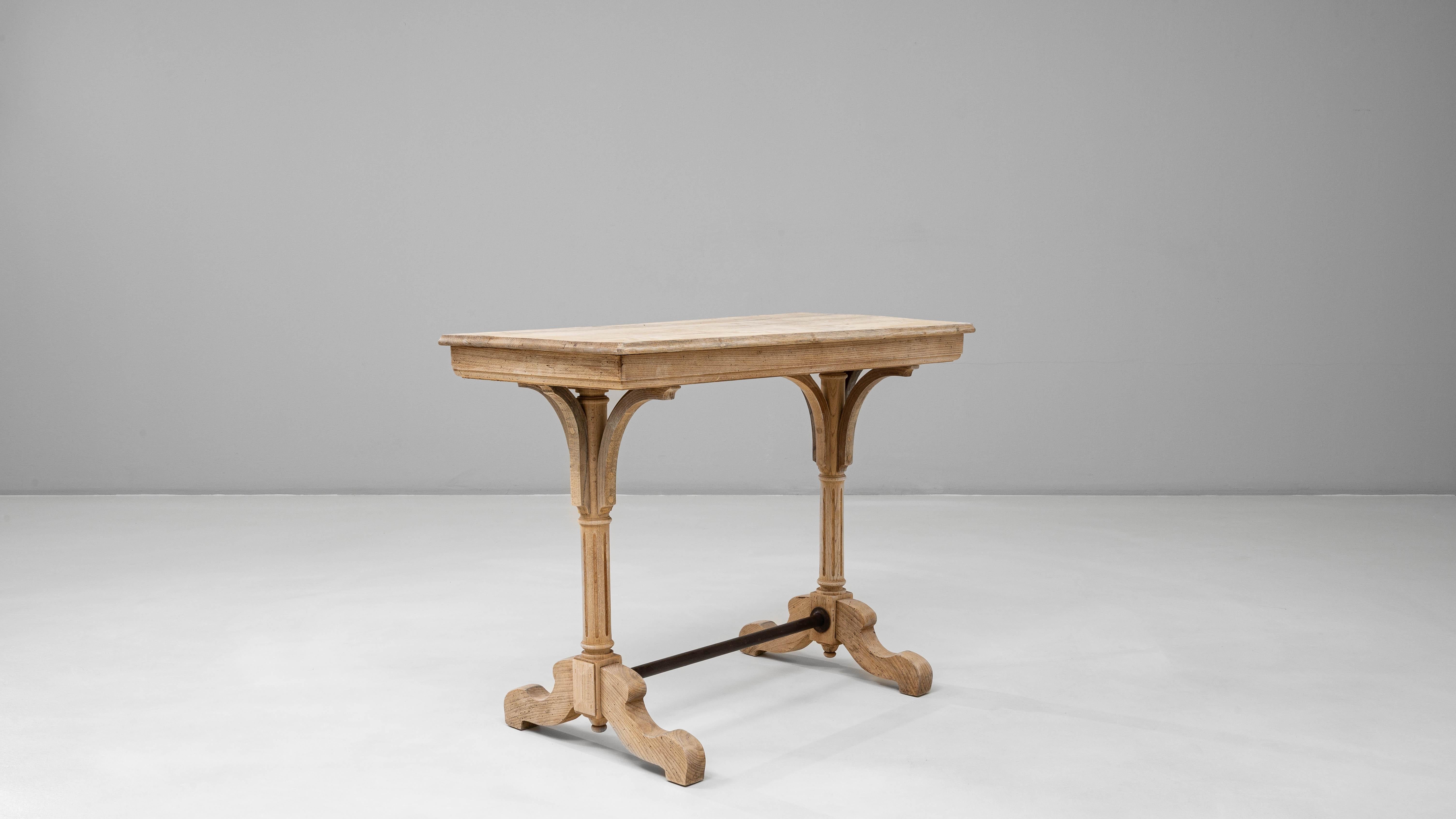 1920s French Oak Bistro Table For Sale 2