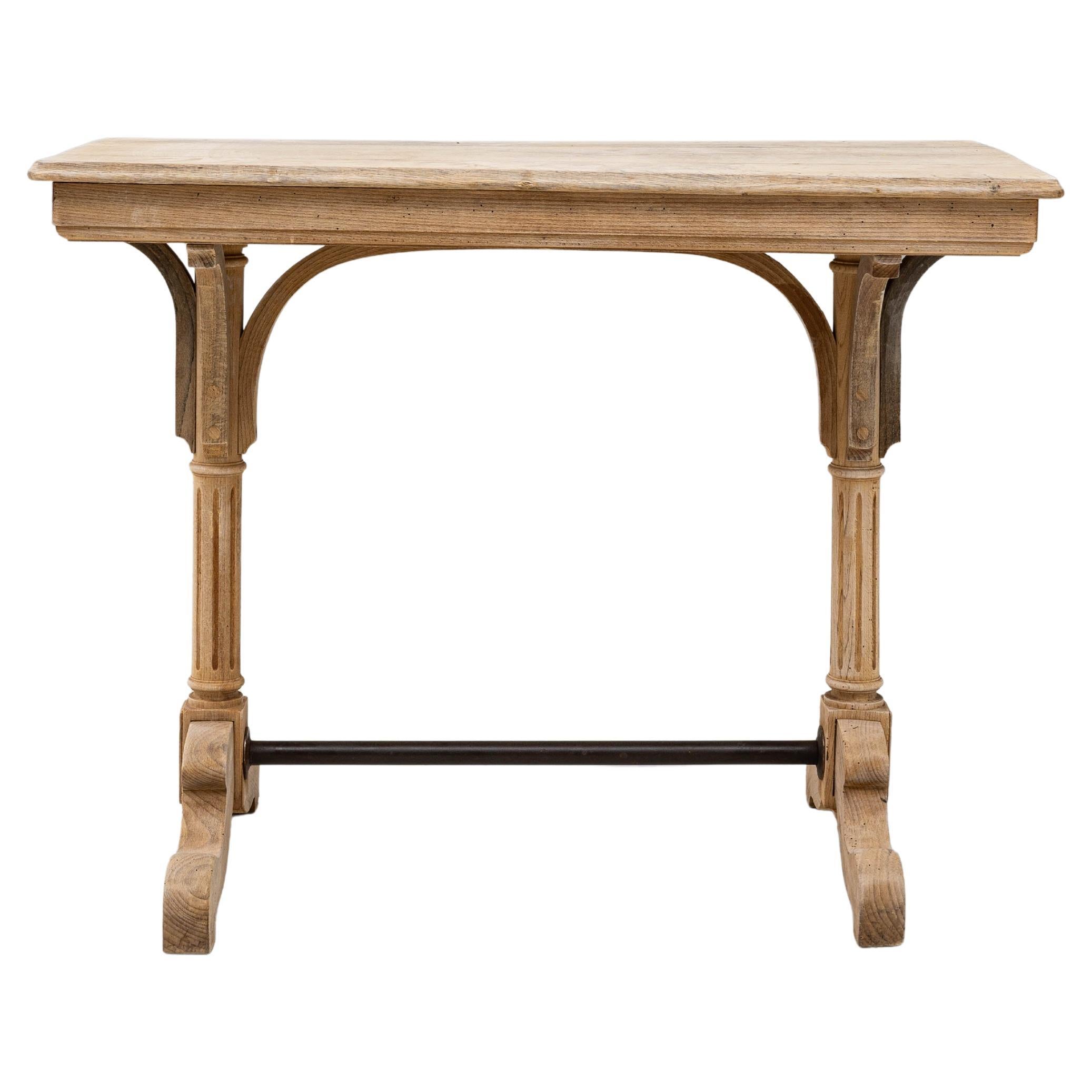 Table de bistrot en chêne français des années 1920