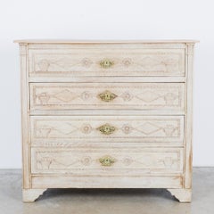 1920s French Oak Decorative Carved Drawer Chest