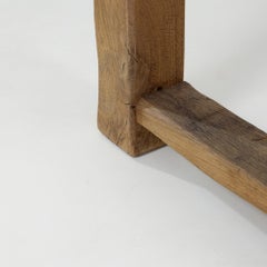 1920s French Oak Dining Table In Original Patina