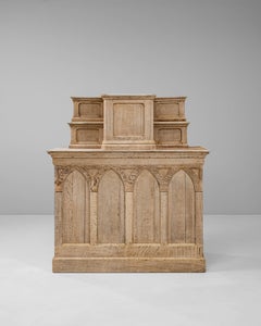 1920s French Oak Display Cabinet