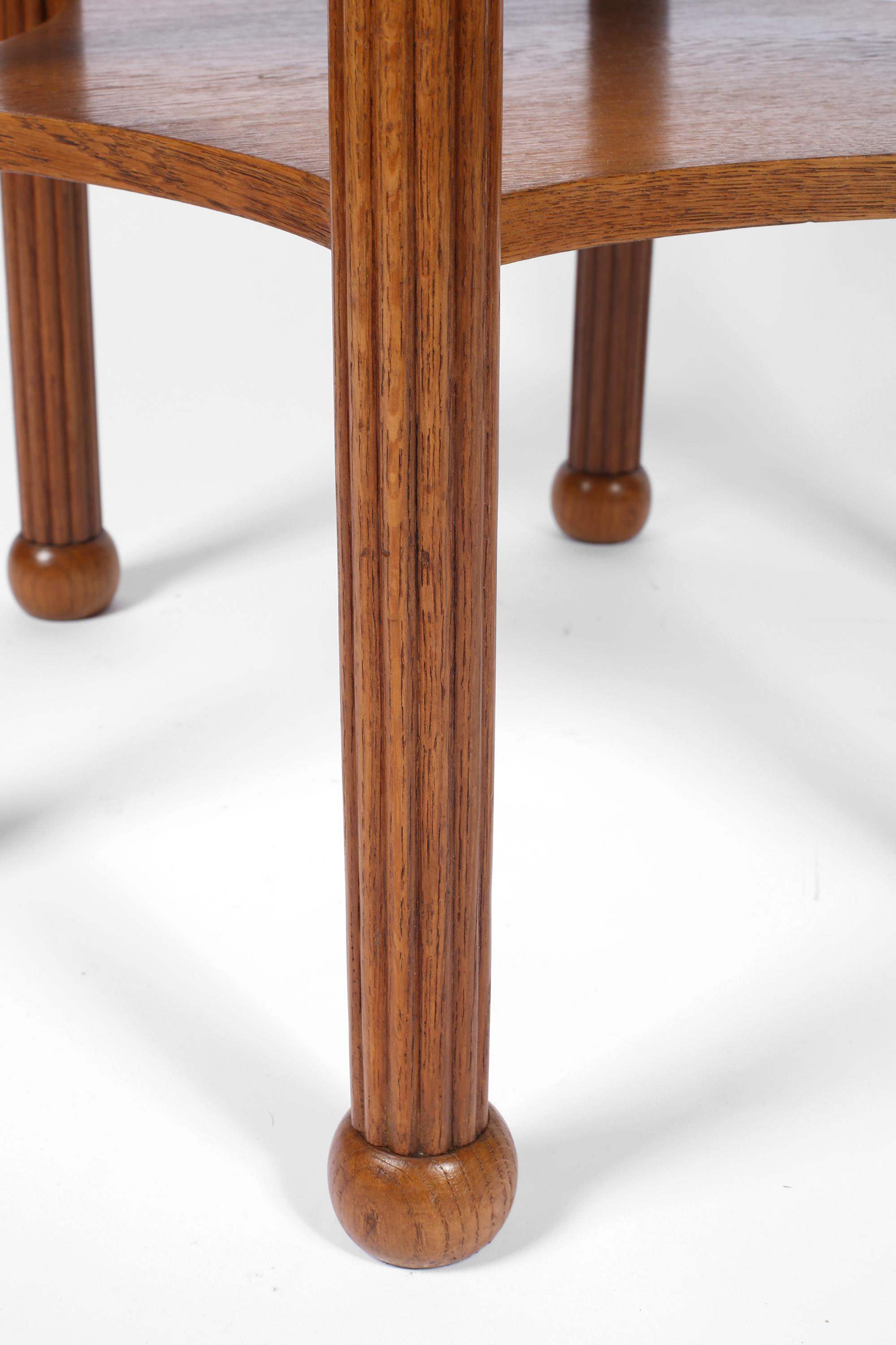 1920s French Oak Occasional Table Early Art Deco 7