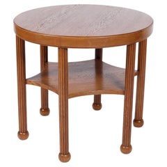 1920s French Oak Occasional Table Early Art Deco