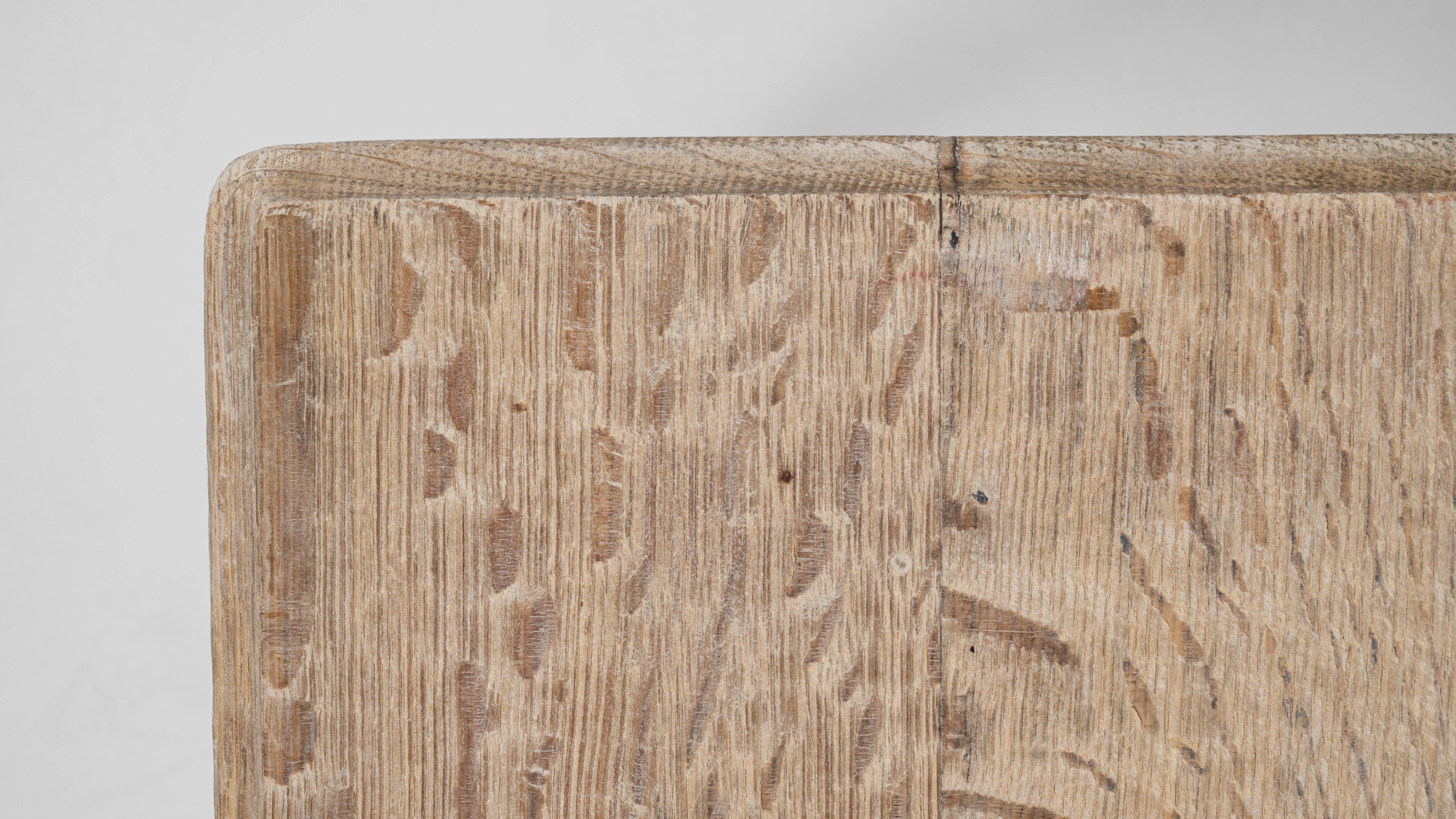 1920s French Oak Side Table en venta 5