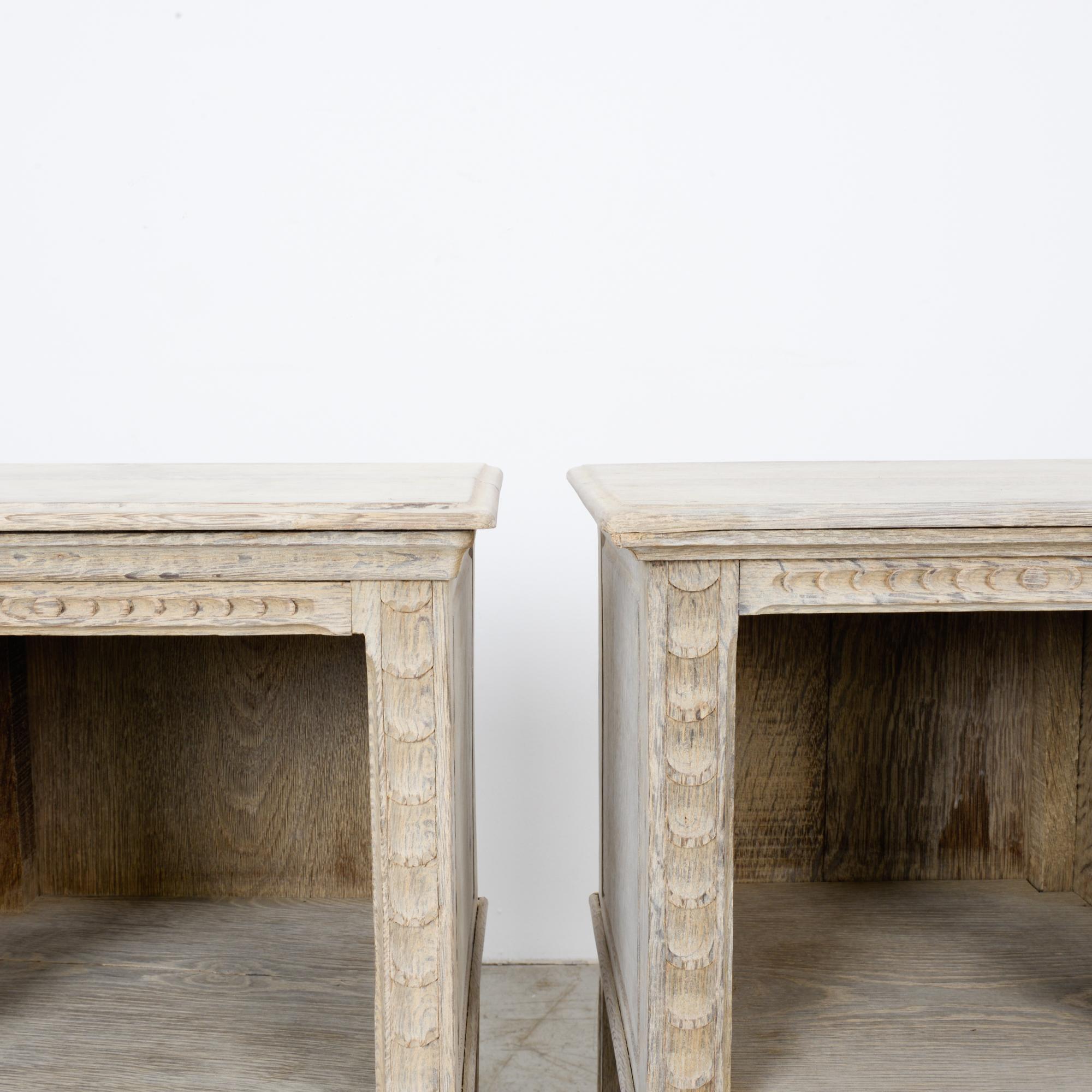 1920s French Oak Side Tables, a Pair 5