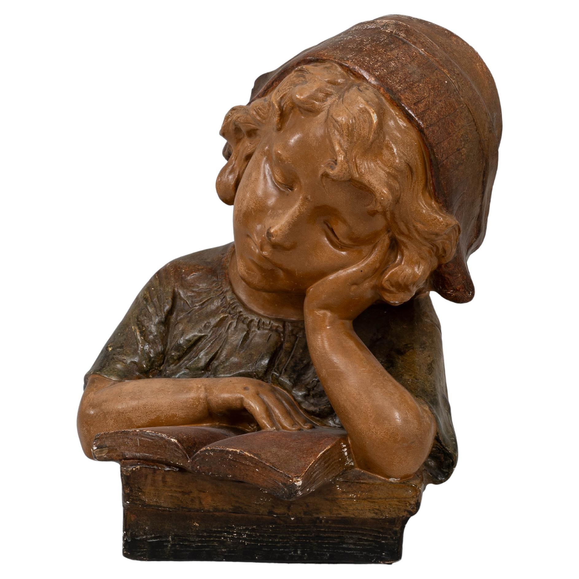 Busto de escayola francés de 1920