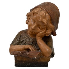 1920s French Plaster Bust