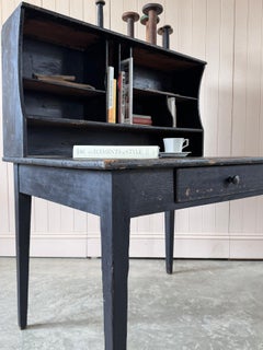 1920s French Postal Desk in Black wood