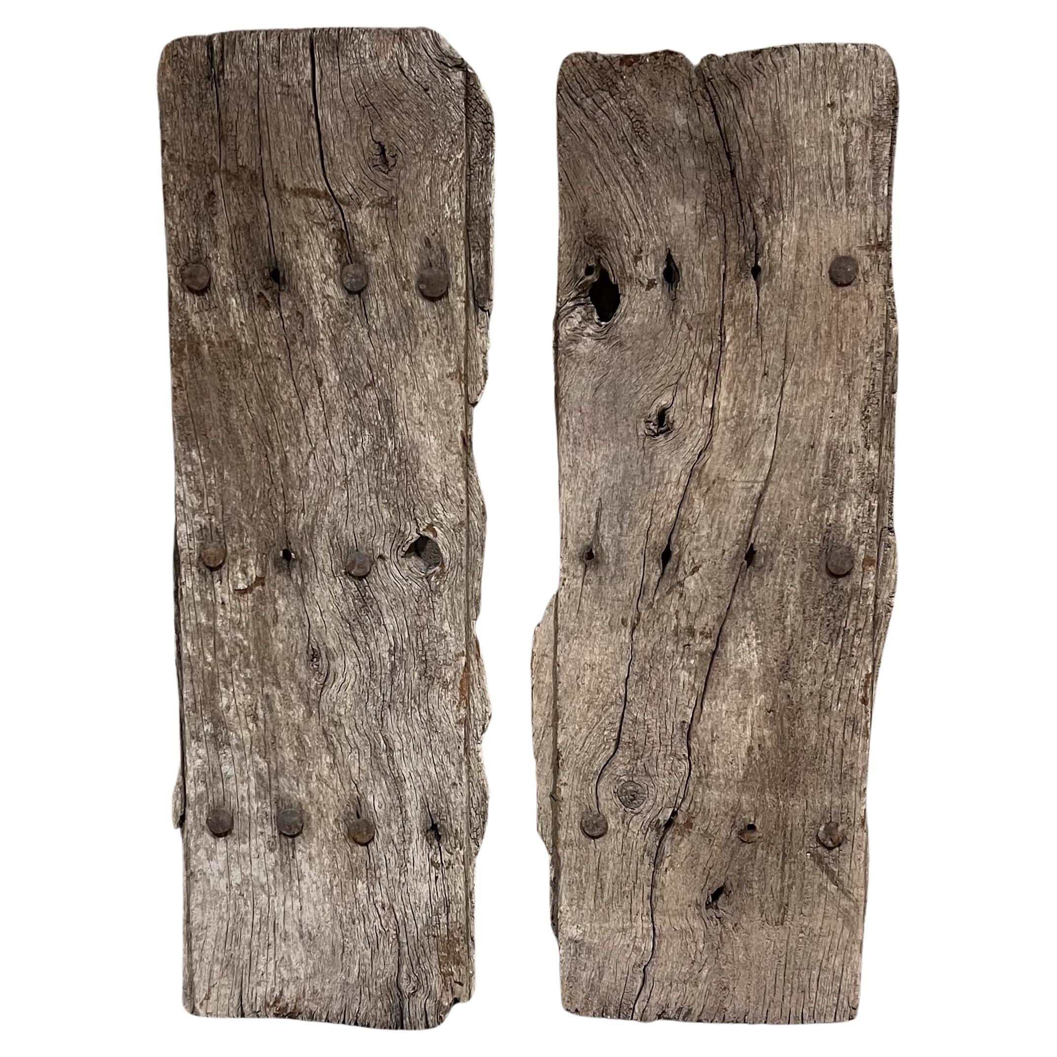 1920s French Rustic Mesquite Barn Window Doors