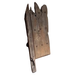 1920s French Rustic Mesquite Partial Single Door Panel