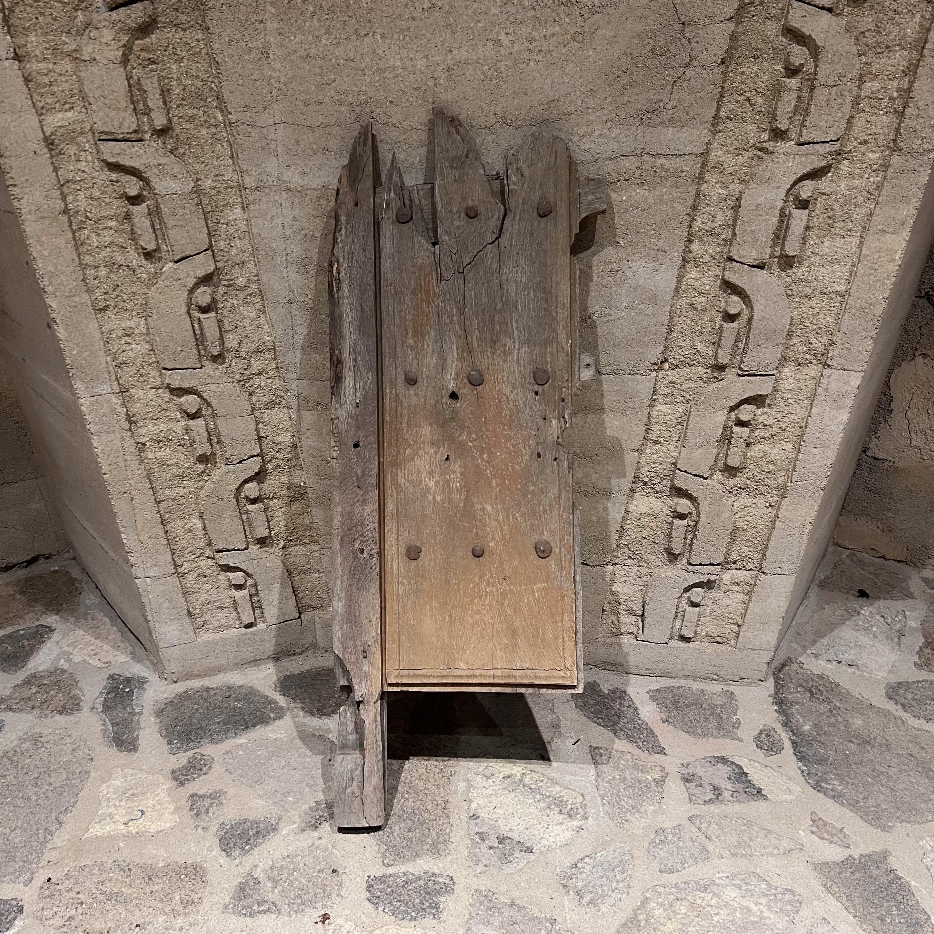 1920s French Rustic Mesquite Partial Single Door Panel For Sale 3