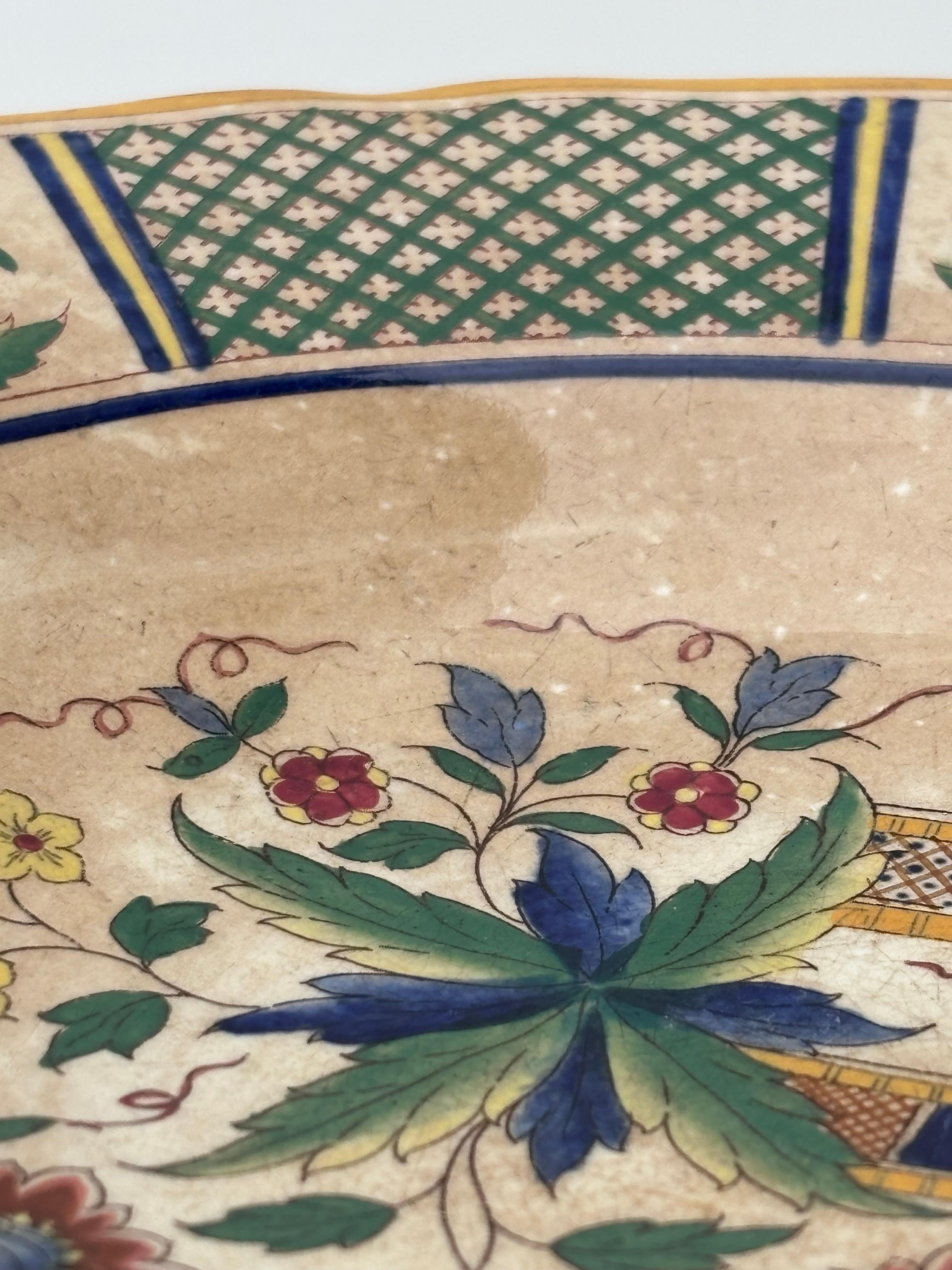 Céramique Présentoir à fruits ou à gâteaux des années 1920 à Sarreguemines (France) en vente