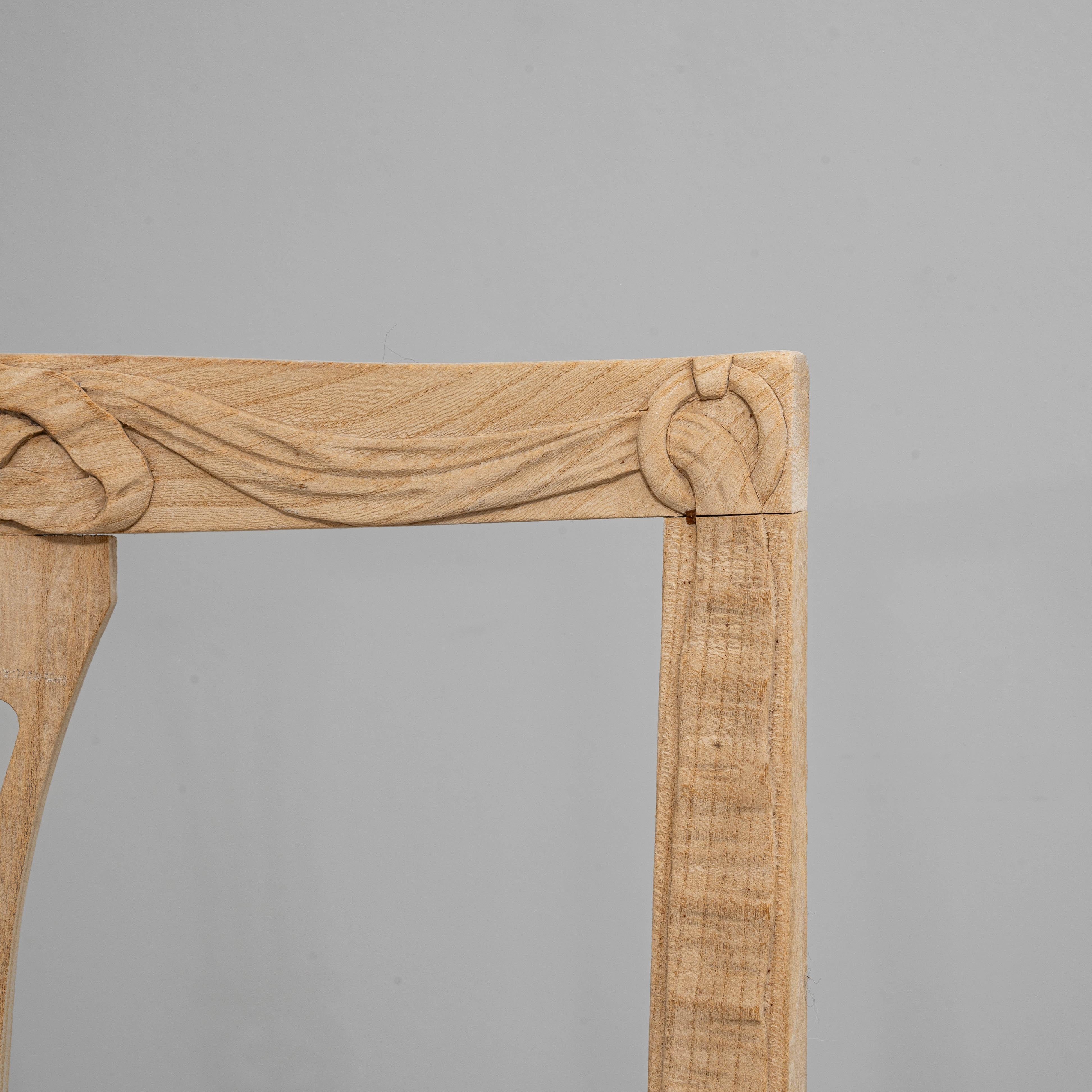1920s French Set of 10 Oak Neoclassical Dining Chairs in vendita 1