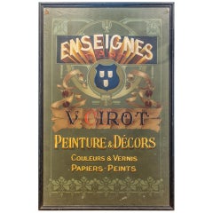 1920s French "Signs, Paints, Varnish & Wallpaper" Trade Sign Poster