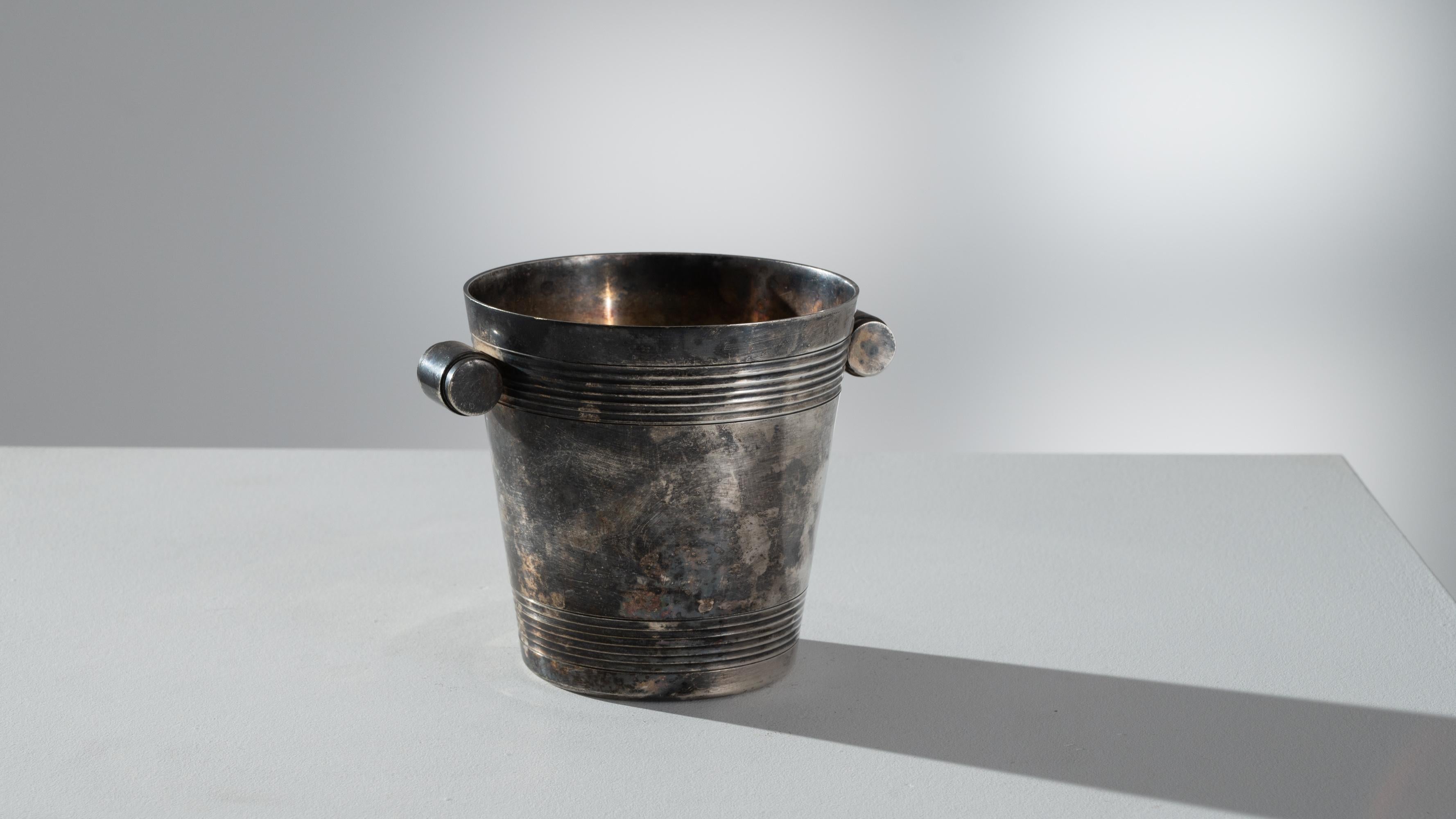 1920s French Silver-Plated Ice Bucket In Good Condition In High Point, NC