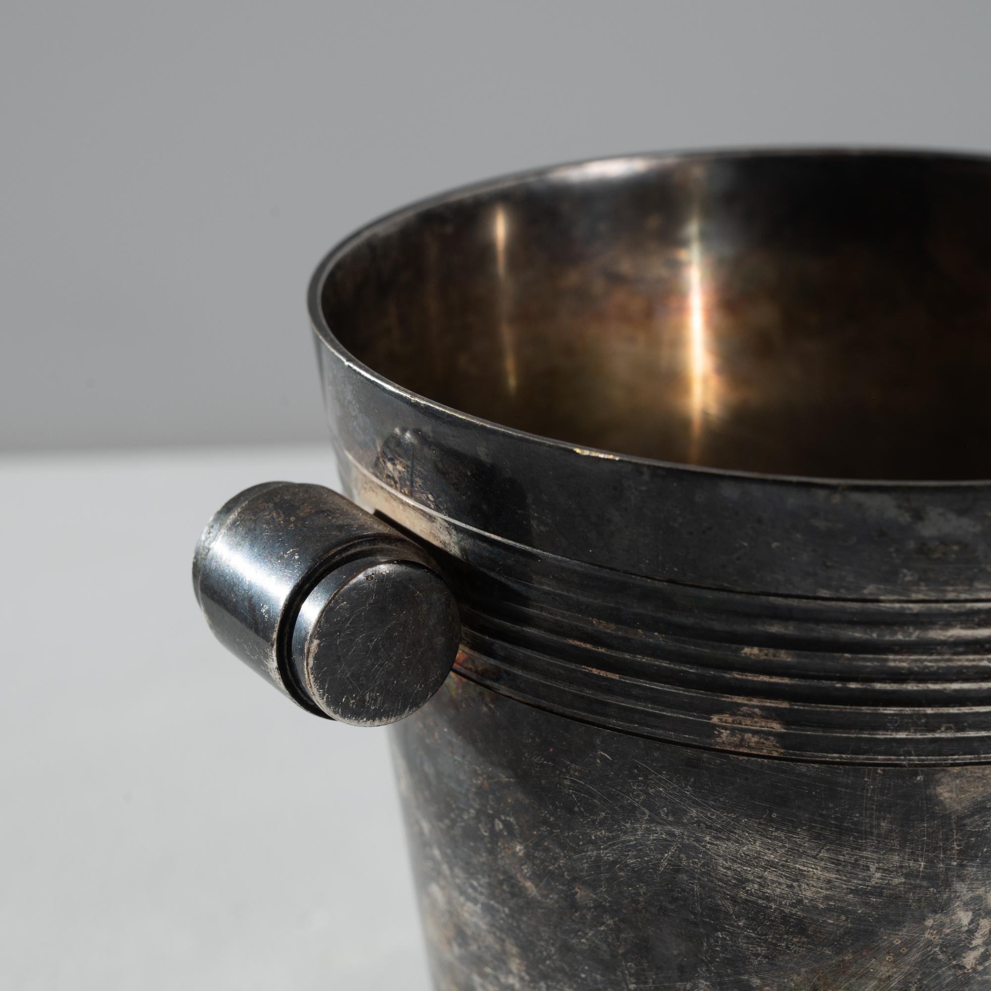 Early 20th Century 1920s French Silver-Plated Ice Bucket