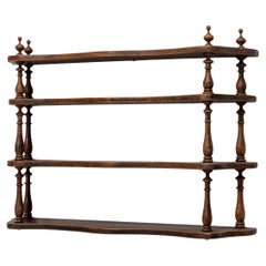 1920s French Victorian Wooden Wall Shelf