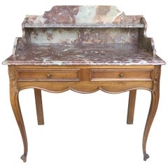 1920s French Walnut and Marble Vanity’s