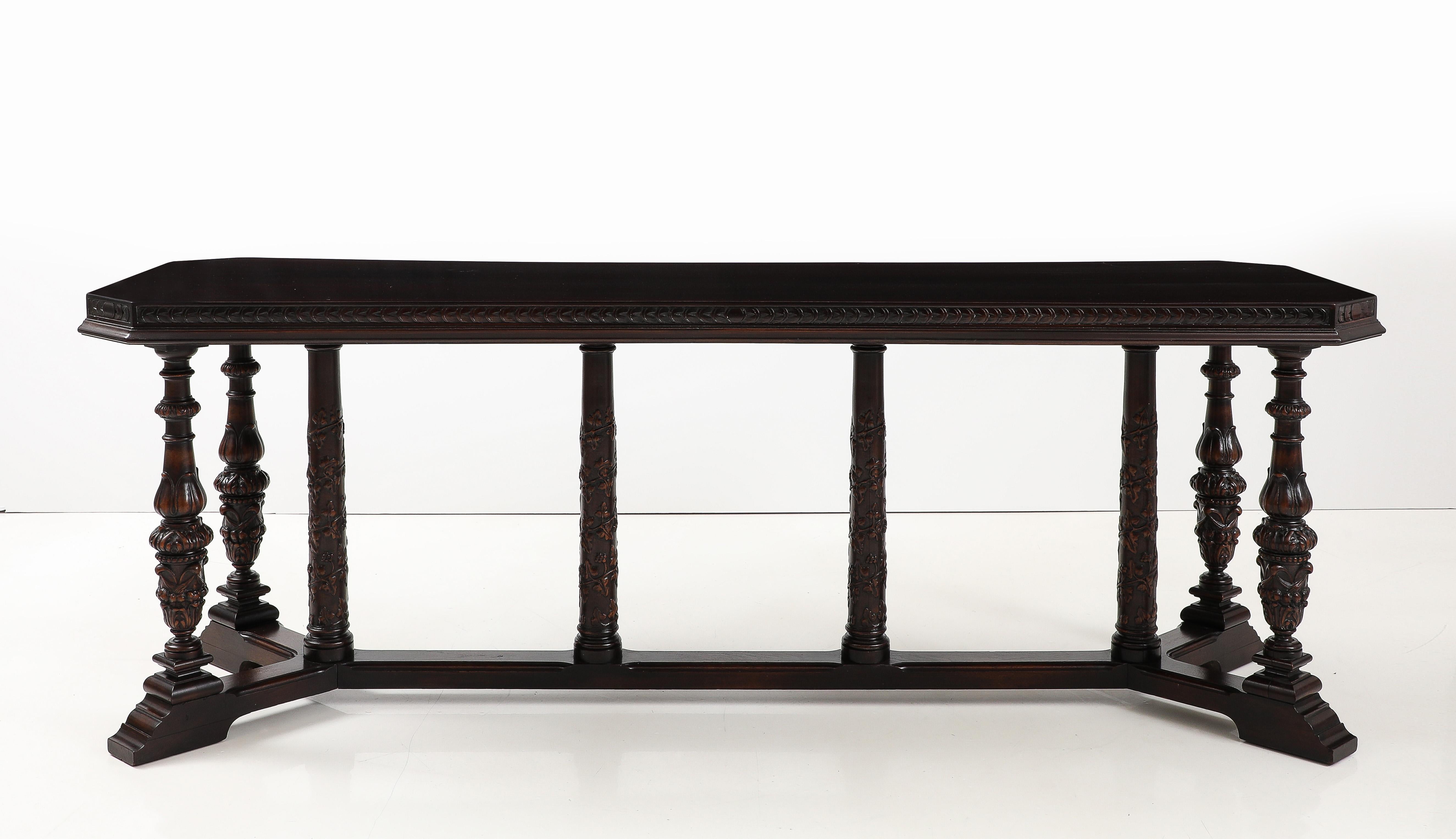 Table de salle à manger ou table de conférence française des années 1920 en vente 4