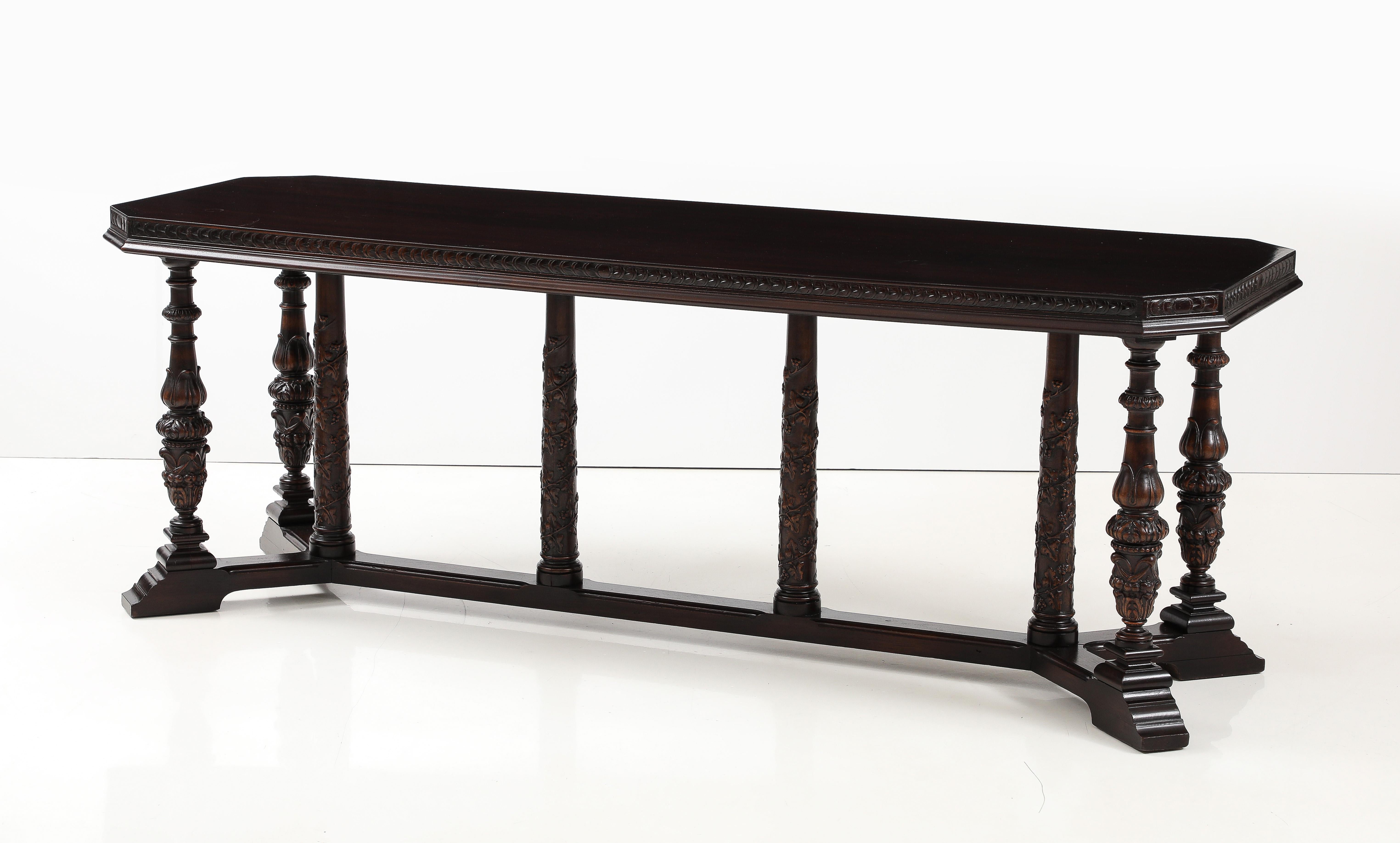 Table de salle à manger ou table de conférence française des années 1920 en vente 6