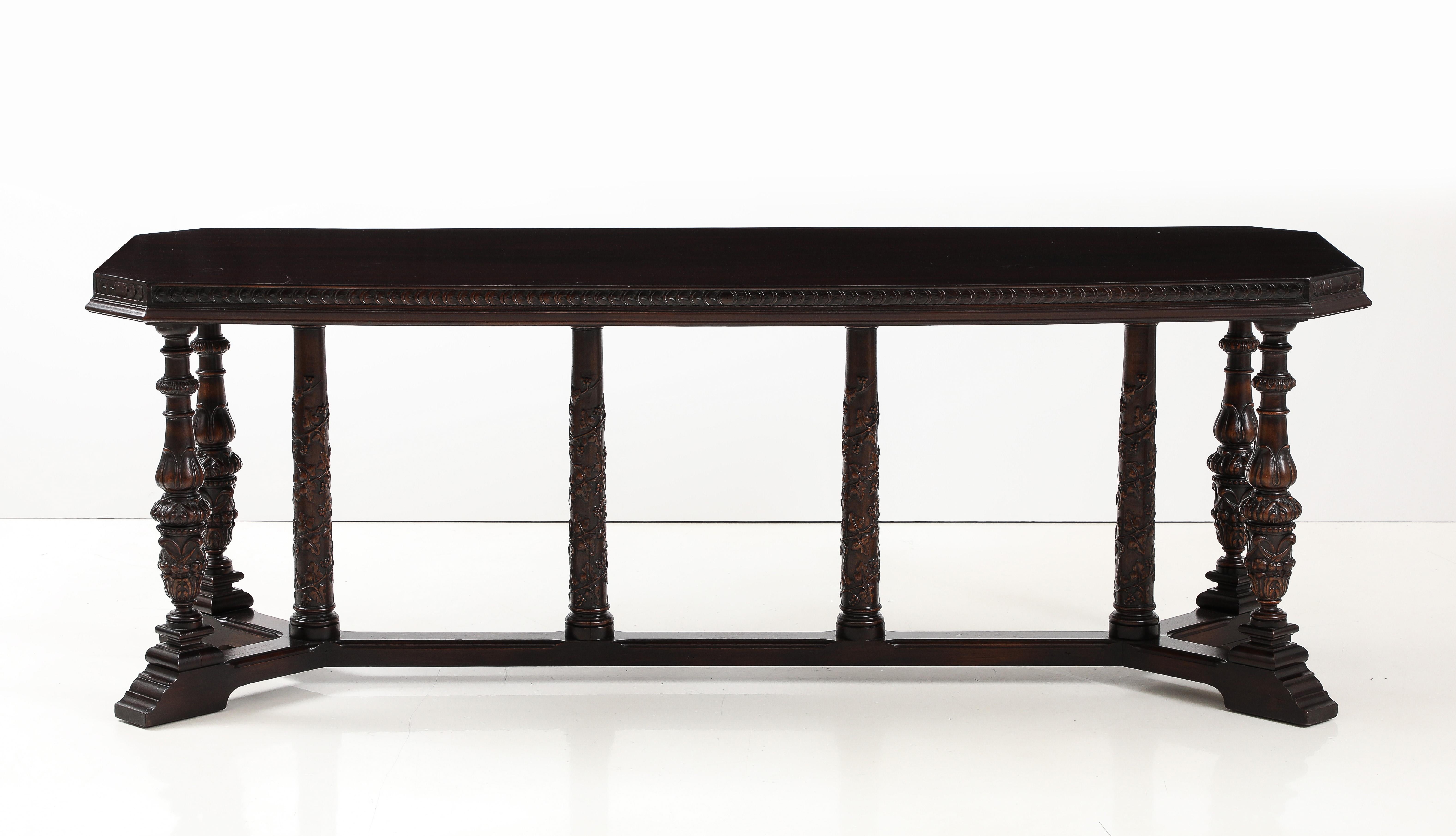 Table de salle à manger ou table de conférence française des années 1920 en vente 7