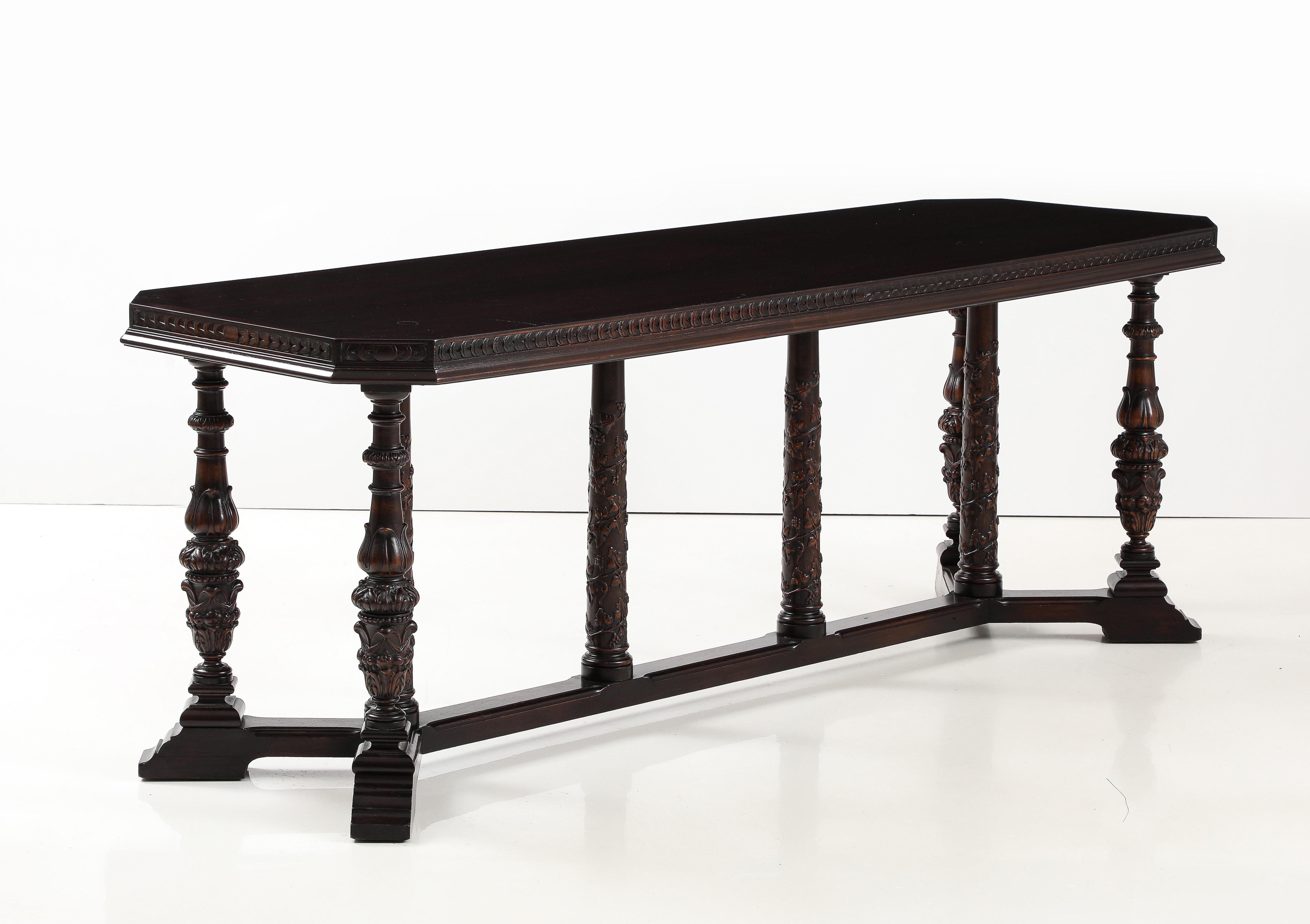 Table de salle à manger ou table de conférence française des années 1920 en vente 2