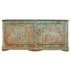 1920s French Wood Patinated Bar
