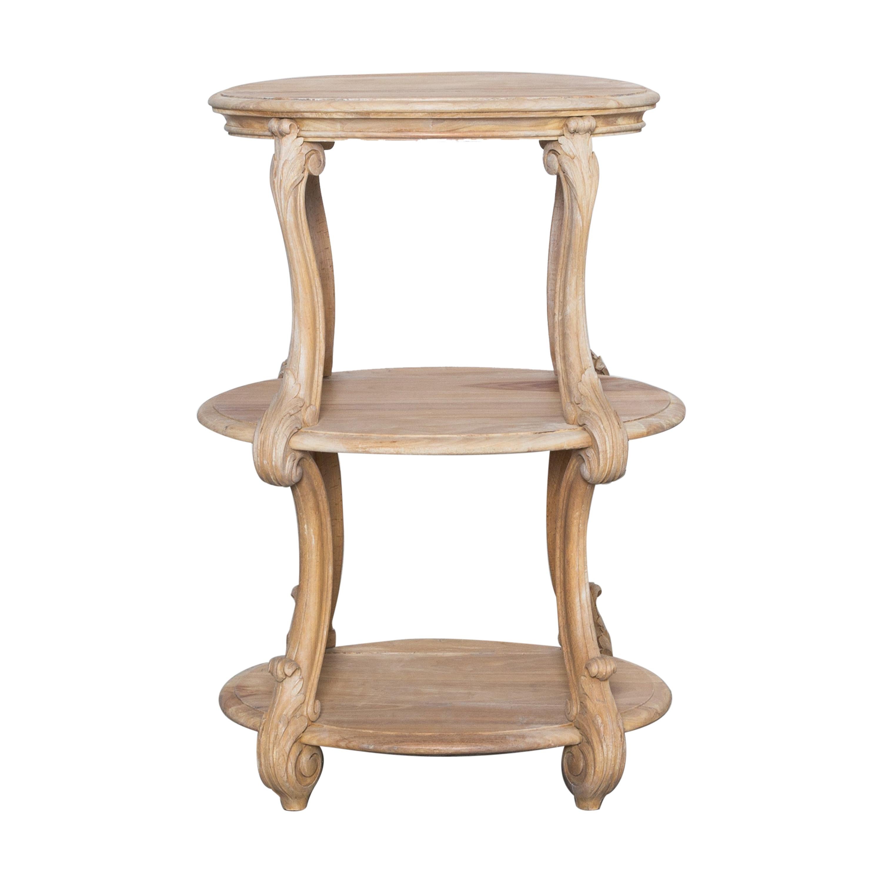 1920s French Wooden Acanthus Side Table