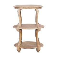 1920s French Wooden Acanthus Side Table