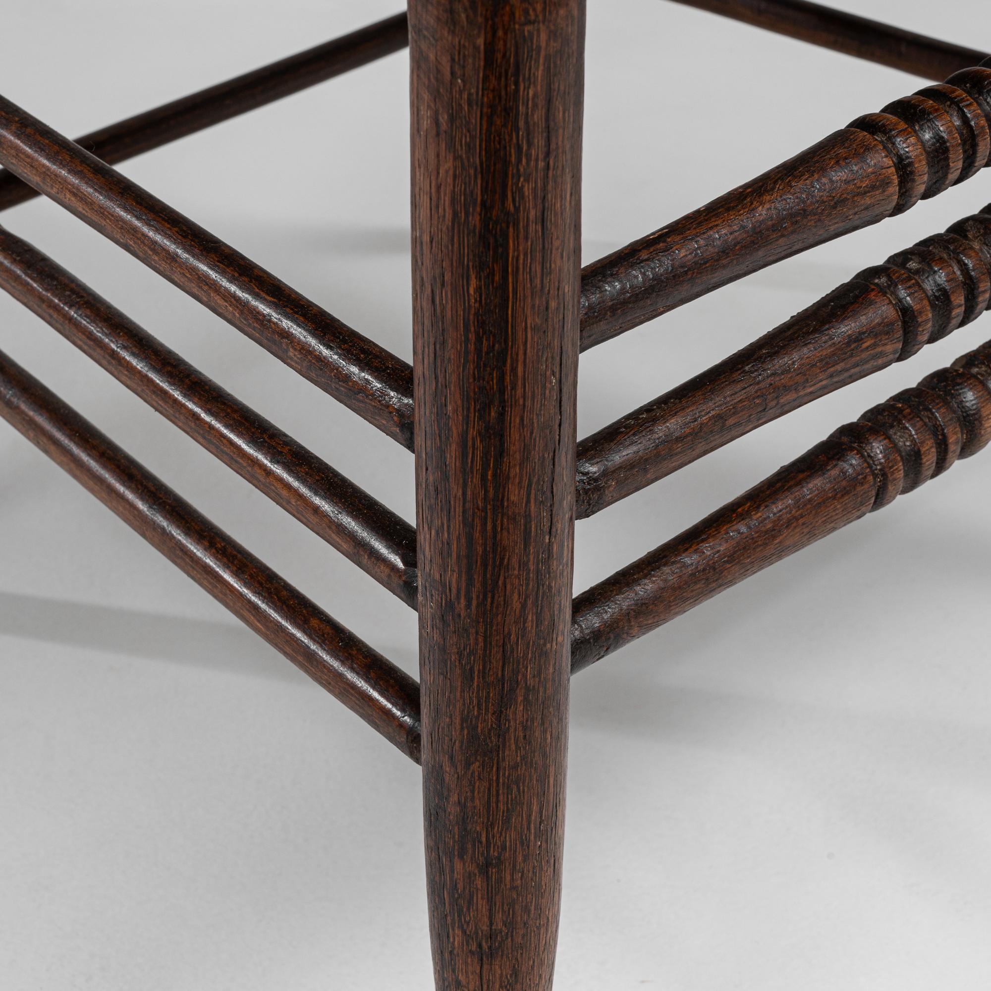 1920s French Wooden Armchair With Upholstered Seat 7