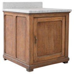 1920s French Wooden Buffet With Marble Top