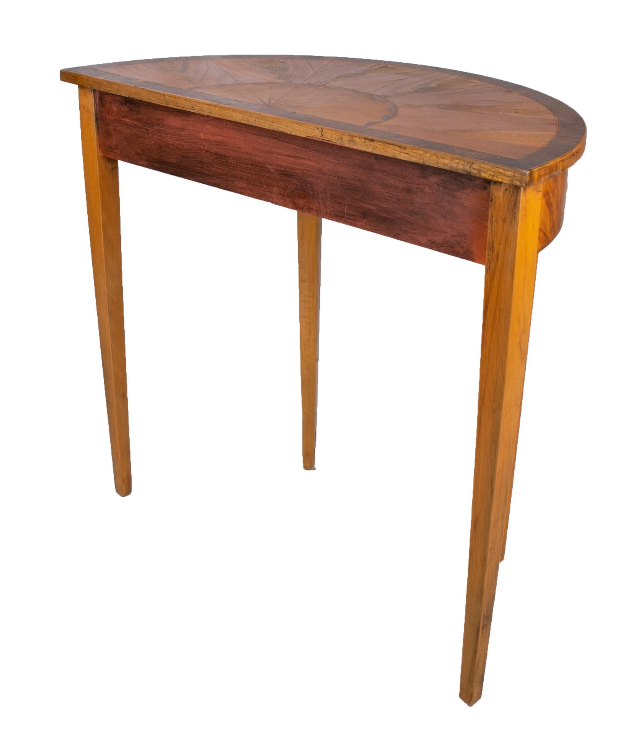 Bois table console en bois des années 1920 en vente