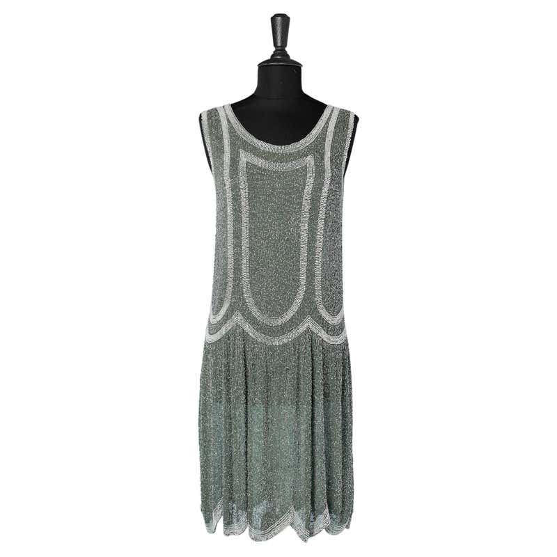 1920's French Seafoam Sequin and Lame Dress. For Sale at 1stDibs ...