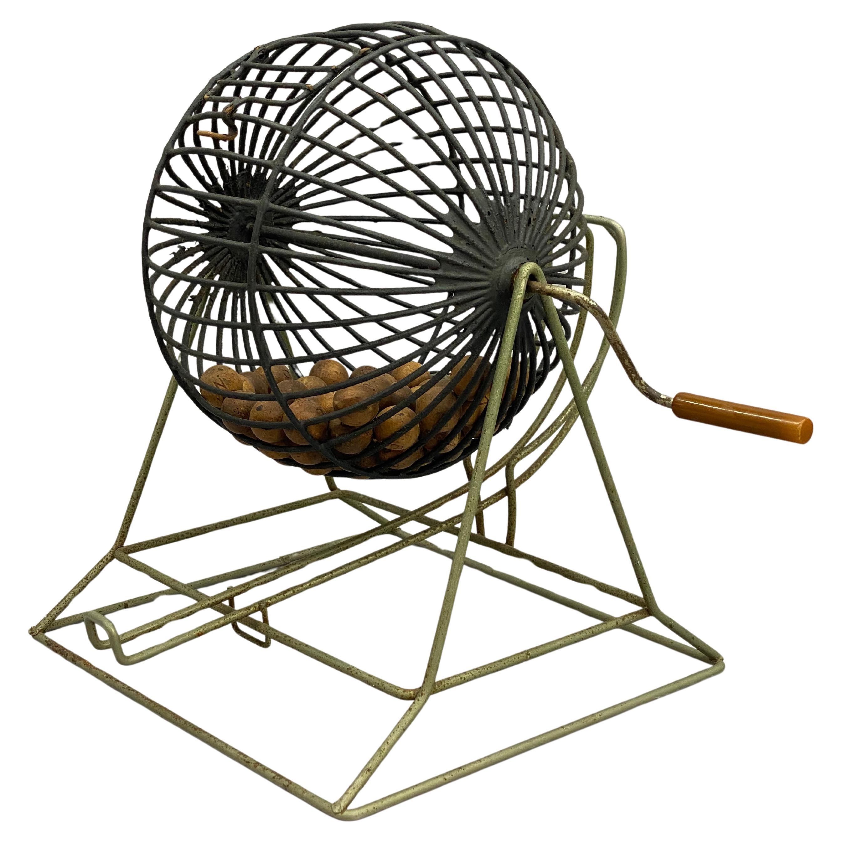 1920s Gaming Bingo Cage For Sale