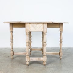1920s Gate Leg English Oak Dining Table