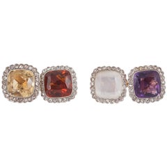 Antique 1920s Gem Set Diamond Cufflinks