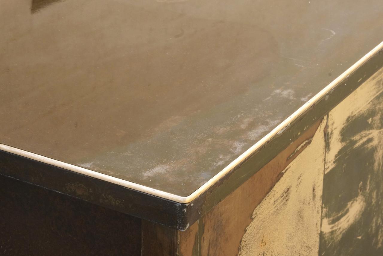 20th Century 1920s General Fireproofing Desk with Distressed Patina