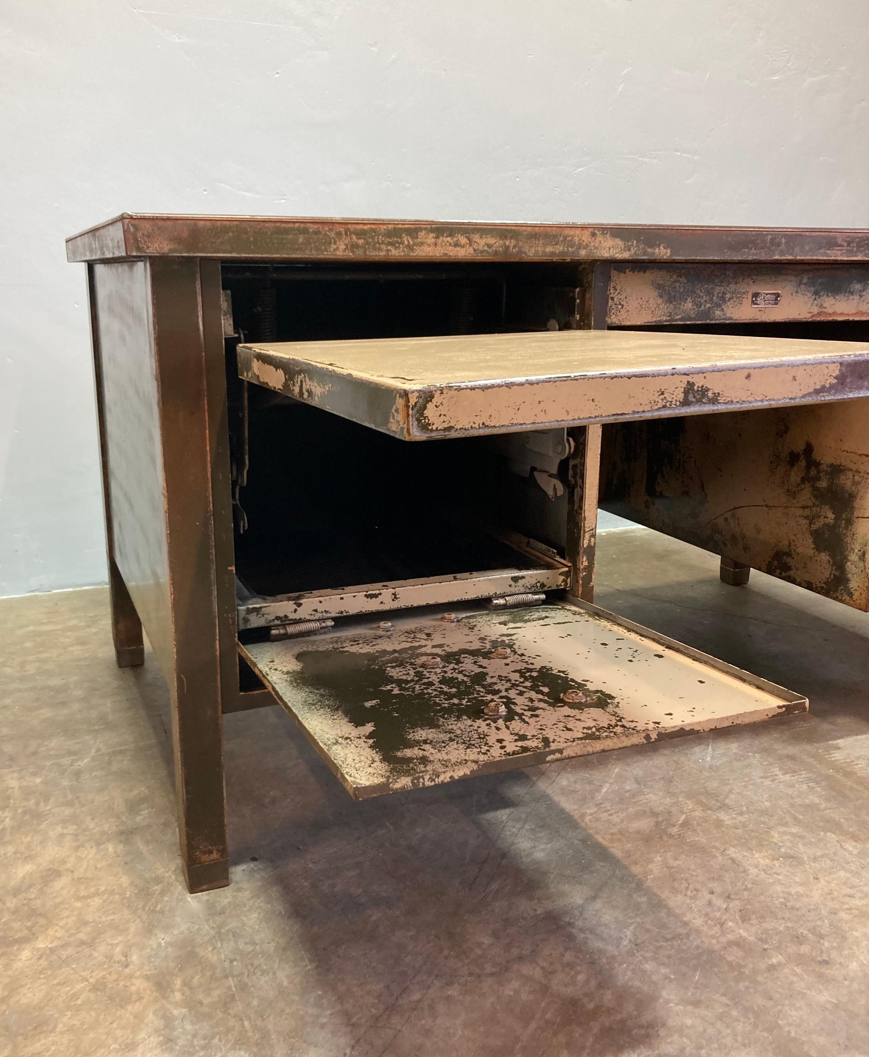 American 1920s General Fireproofing Tanker desk