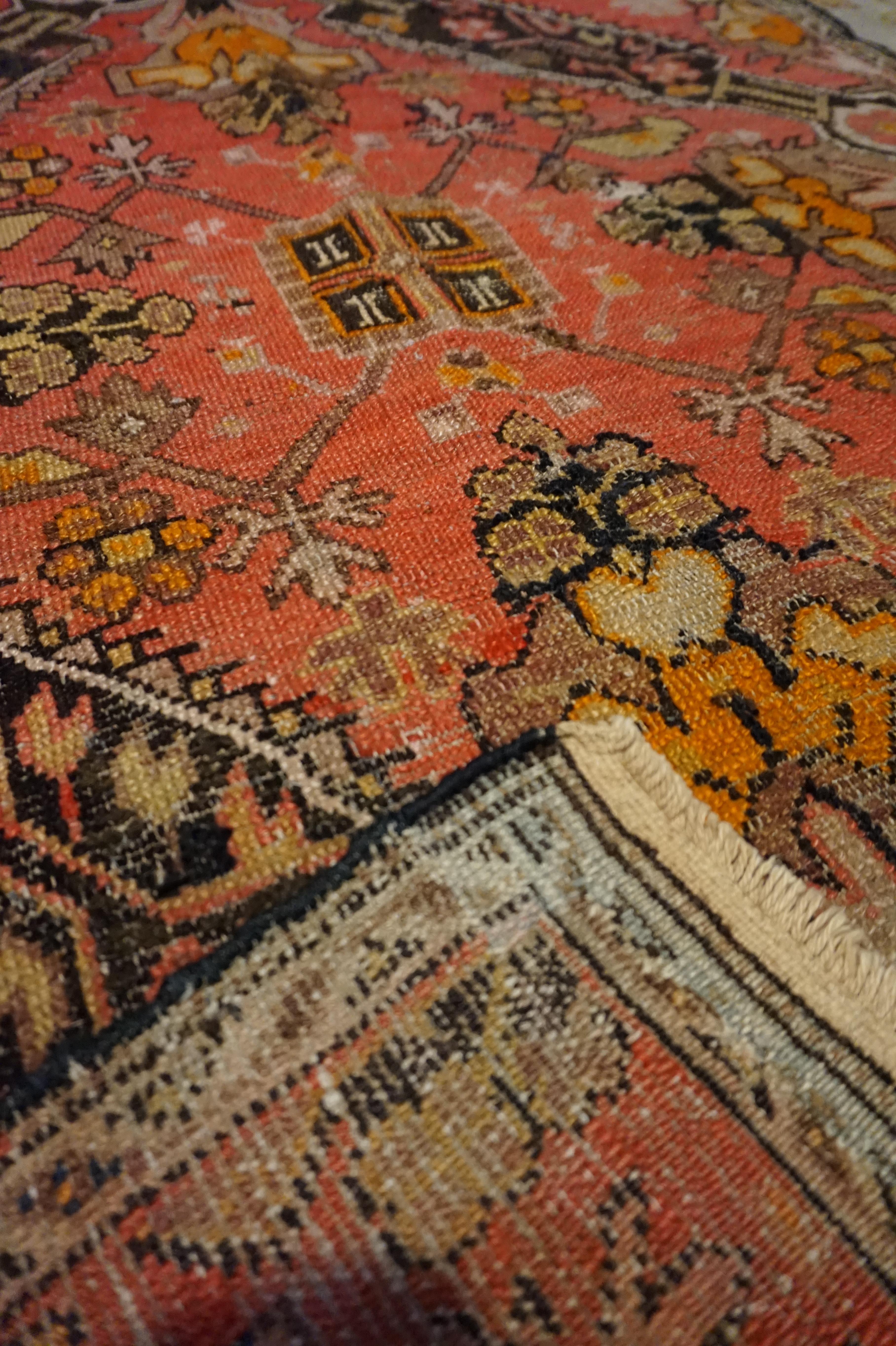 Handgeknüpfter georgianischer Kaukasus-Teppich aus den 1920er Jahren mit Tigermedaillons und geometrischem Scheme im Angebot 7