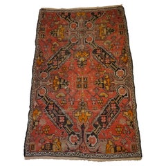 Tapis du Caucase des années 1920 noué à la main avec médaillons en forme de cerf-volant et schéma géométrique